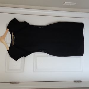 GUESS Black Bodycon Dress with Mesh Cutouts Medium